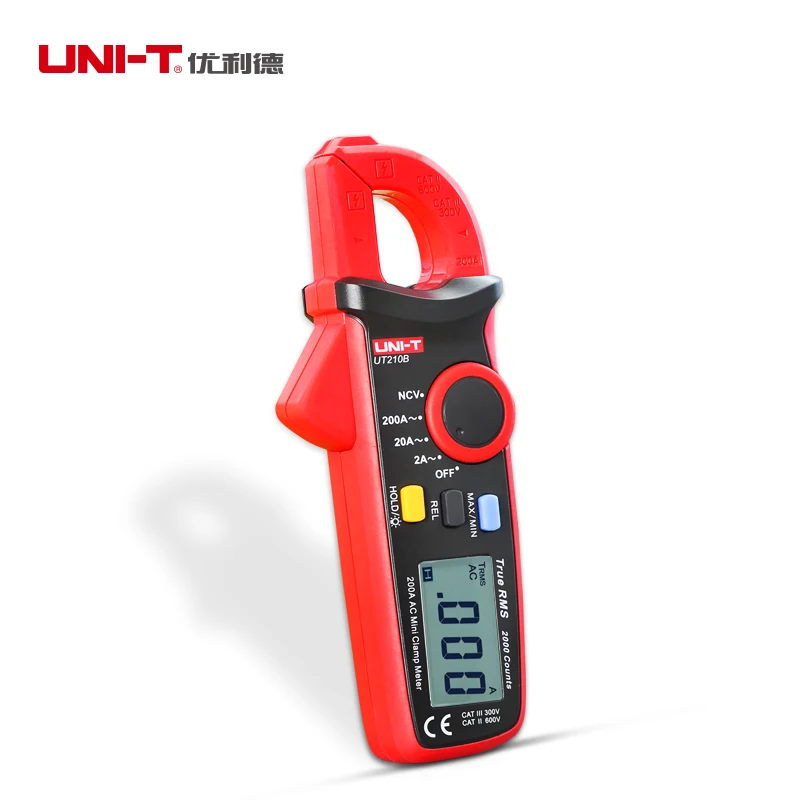Uni-t UT210C 200A цифровой grampo multimetro RMS verdadeiro amperimetro voltimetro resistencia capacitancia C/F Температура