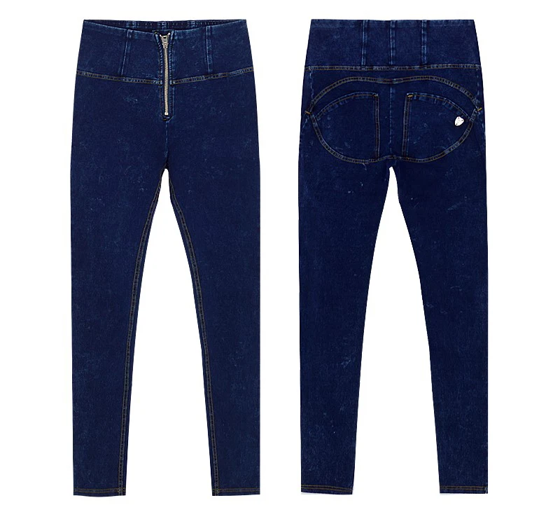 Облегающие джинсы тянущиеся узкие брюки с высокой талией обтягивающие джинсы леггинсы с эффектом пуш-ап персиковые Джеггинсы на молнии