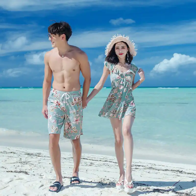 board shorts over one piece