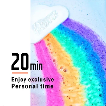 

1pc Rainbow Cloud Salt Essential Oil Bathing Ball Bubble Exfoliating Moisturizing Skin Care Props Natural Bubble Bath Bombs Ball