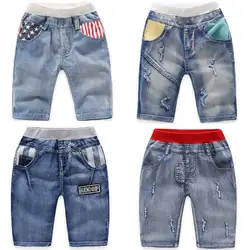 2019 летняя детская одежда, шорты для мальчиков, повседневные синие джинсовые шорты для мальчиков, летние джинсовые шорты для больших детей