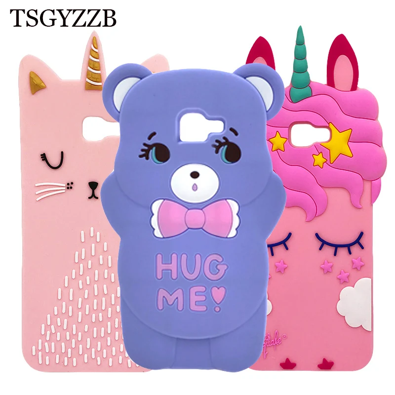 

For Samsung J4 Plus Case Bear Cat Pink Unicorn Horse Silicone Phone Cover Cases For Samsung J4 Plus J4 Prime sm j415 J4Plus 2018