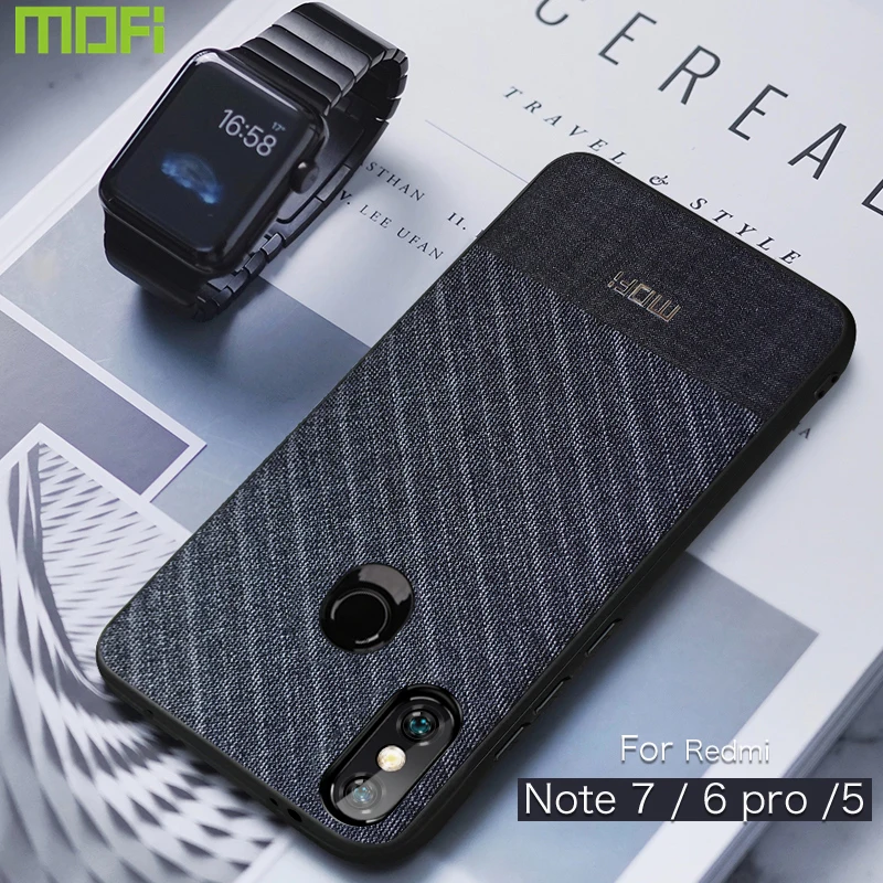 Чехол для Redmi Note 7 чехол Mofi Xiaomi Pro костюмный костюм 6 темно синий полосатый