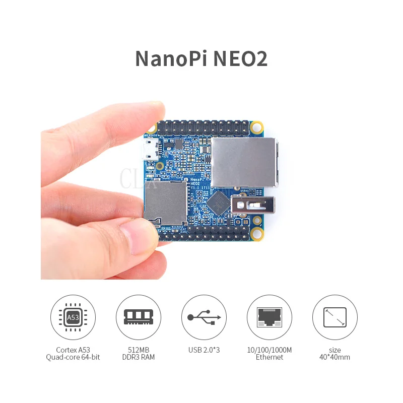 Обновленная версия NanoPi NEO2 V1.1 Allwinner H5, 64 бит высокой производительности, четырехъядерный A53 демонстрационная плата, работает UbuntuCore