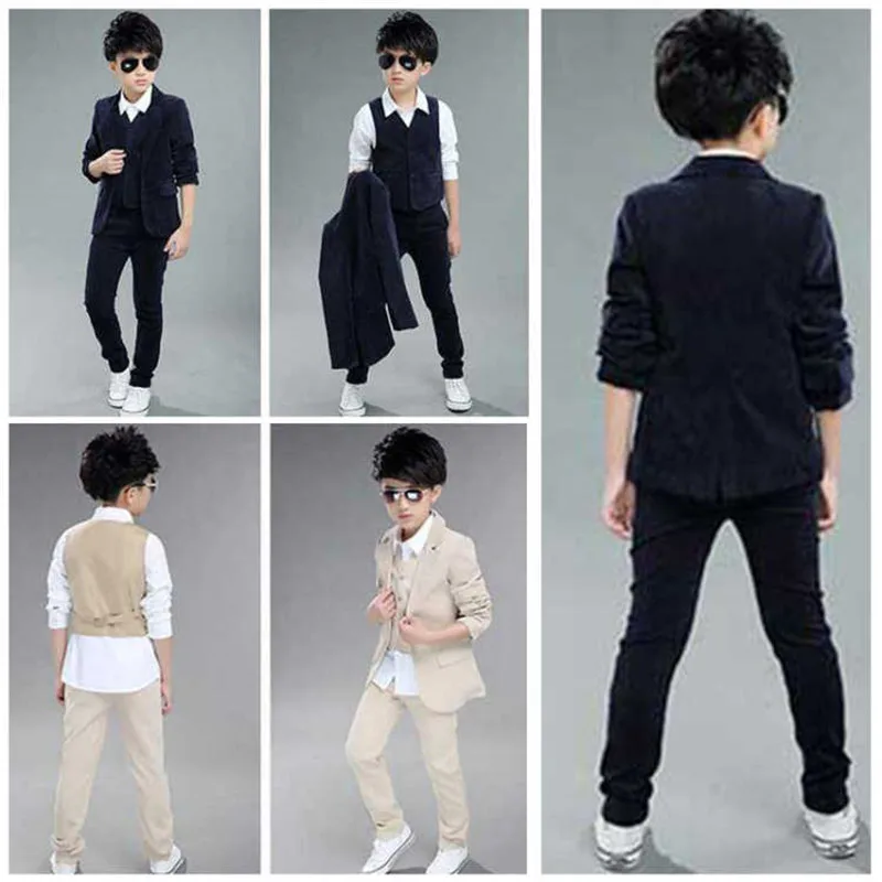 3 шт. однобортный пиджак жилет и брюки для мальчиков|kids blazer boys|blazer boykids |