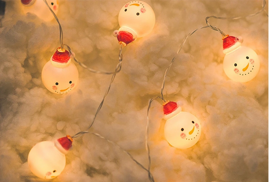Yingtouman Санта Клаус Тип LED Вилки лампа Рождество для отдыха и вечеринок Сад свет строк открытый Декоративные светильники 5 м 20LED