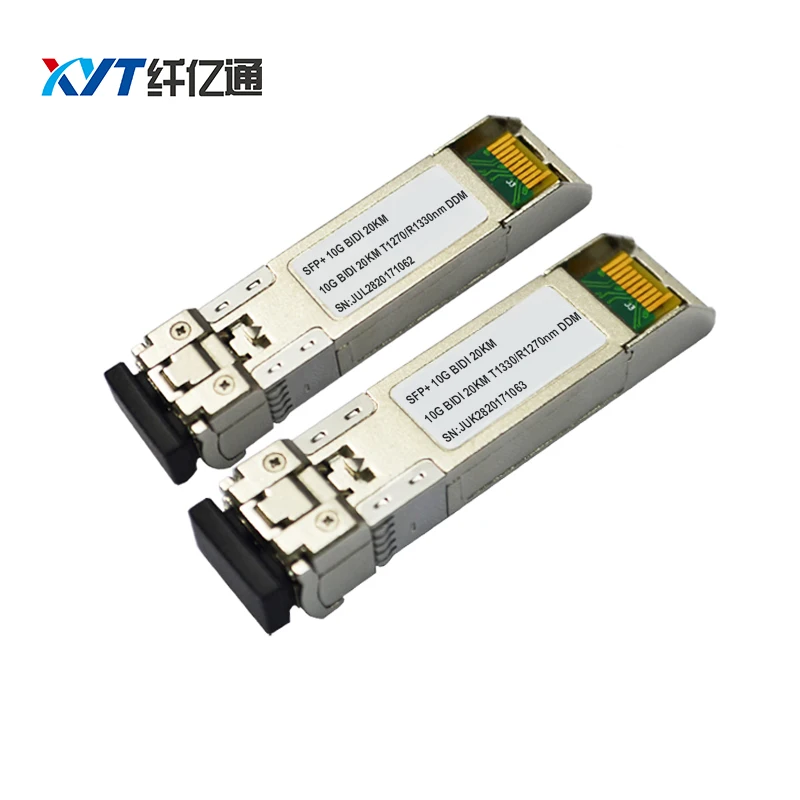 

1 Pairs Factor Pluggable 10Gbps 1270/1330nm (1330/1270nm) SFP+ 10G 20km Fiber Optic Transceiver Module