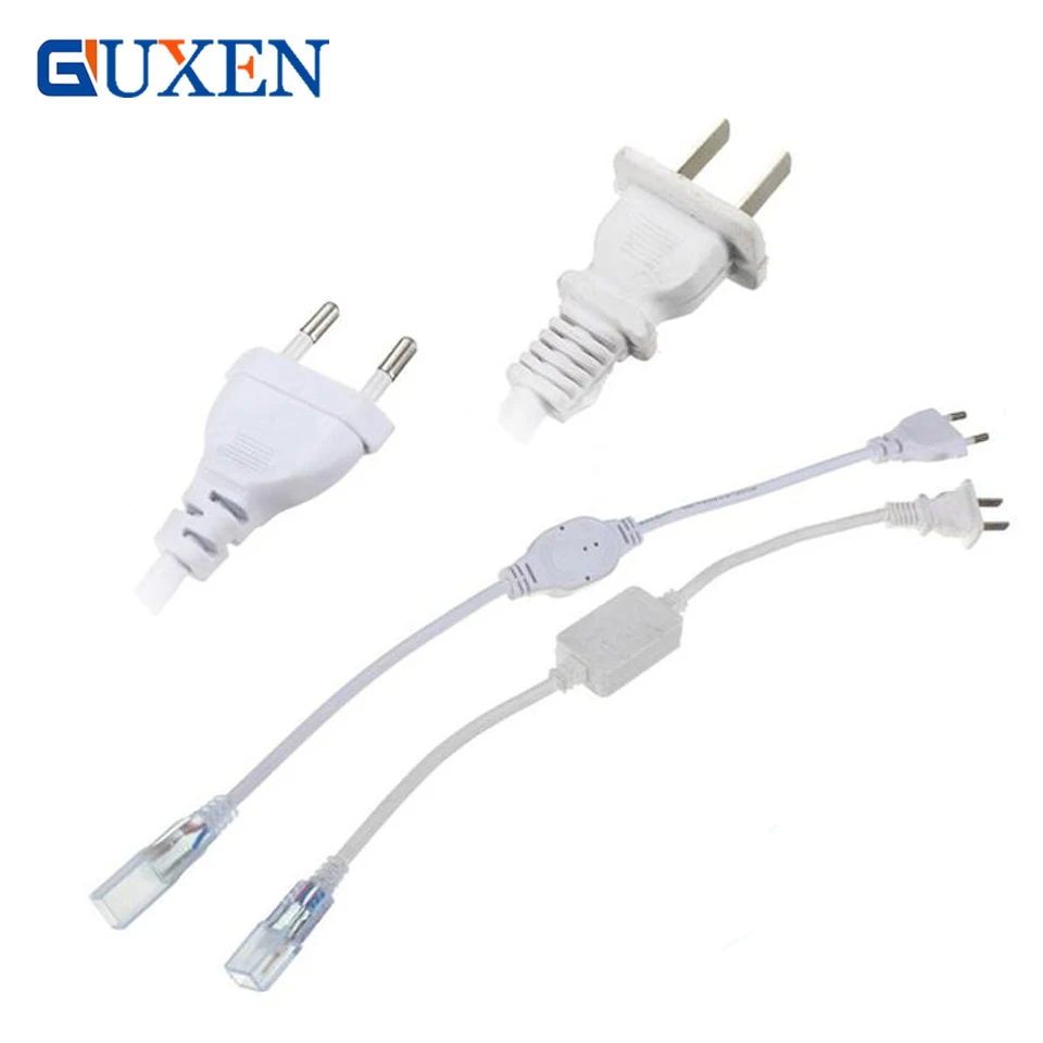 

LED Tape Light Strip Plug High Power Cord 5050 Single Color Used Adapter Supply 220V 110V Lighting Transformer