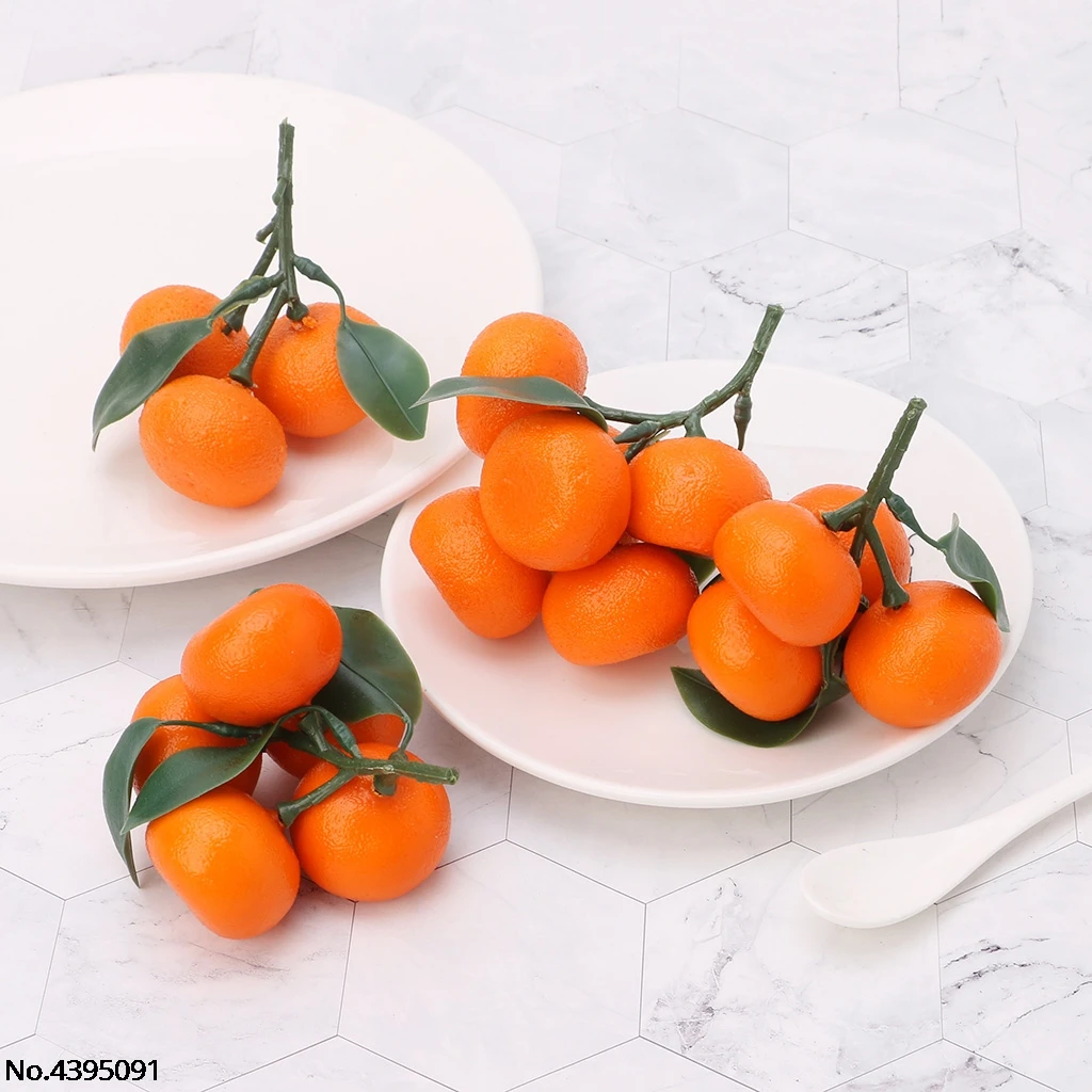 Реалистичный Реалистичный искусственный Мандариновый фруктовый апельсин поддельный дисплей Еда Декор для дома вечерние украшения Хэллоуин или Рождественский подарок