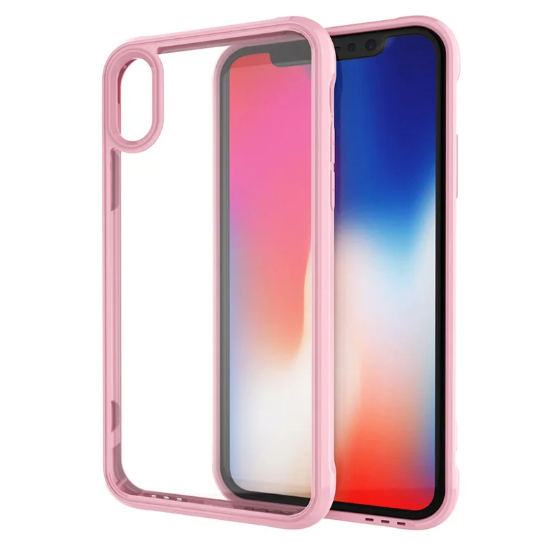 Прозрачный противоударный чехол для телефона iPhone X XR XS Max 7 Plus 8 жесткий