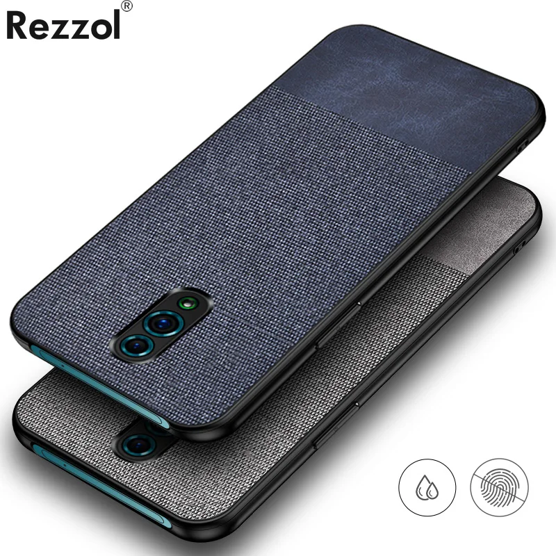 Для OPPO Reno Z чехол из ткани простой Жесткий PC задняя крышка для мягкий силиконовый