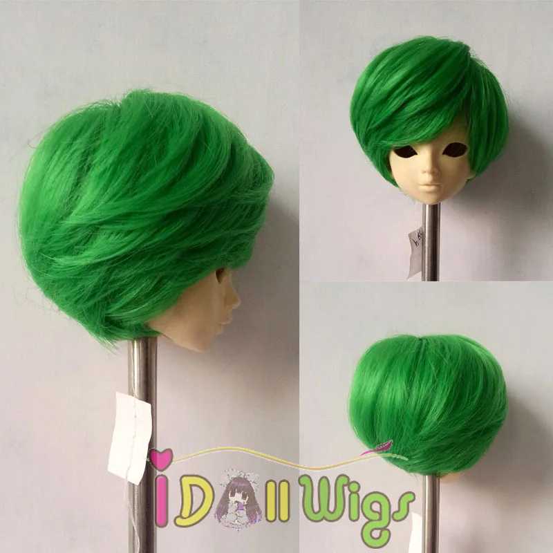 Высокотемпературный синтетический кукольный парик зеленый короткий мальчик стиль Bjd парики 1/3 1/4 для выбора на продажу