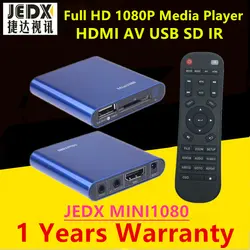 Jedx Mini HDMI медиаплеера 1080 P Full HD ТВ видео мультимедийный плеер Box Поддержка MKV/RM-SD/USB/SDHC /mmc HDD-HDMI