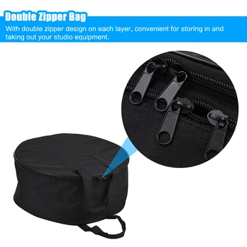 

55cm Beauty Dish Carry Case Bag Studio Equipment Bag Two-layer Design Drum Style with Honeycomb Grid Divider (54-56cm)