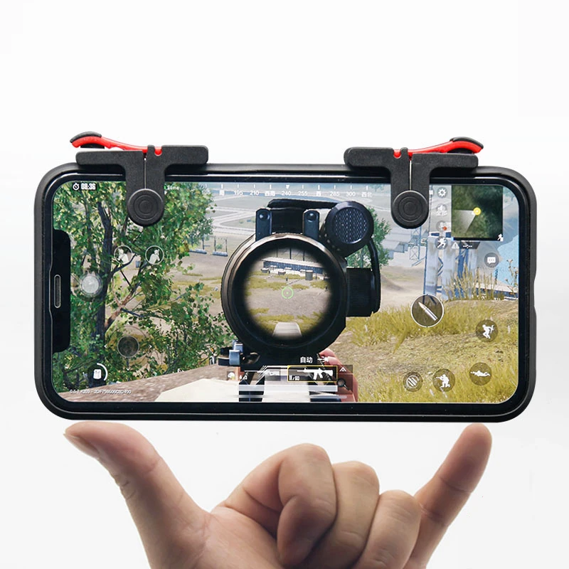 Dzhostik Pubg Controller Mobile Trigger Gamepad Game Pad Joystick For Smart Cellular Cell Phone Android iPhone L1 R1 L1R1 Joypad