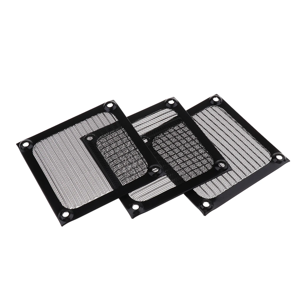 3pcs 80mm Dustproof Case Fan Dust Filter Guard Grill Protector Cover for PC