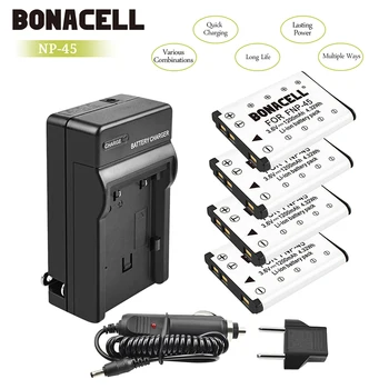 

Bonacell 4pc EN-EL10 EN EL10 Li-ion Batteries Batteria Charger for Olympus Li-40B Li-42B / Fuji NP-45 S210 S500 S510 S520 S3000