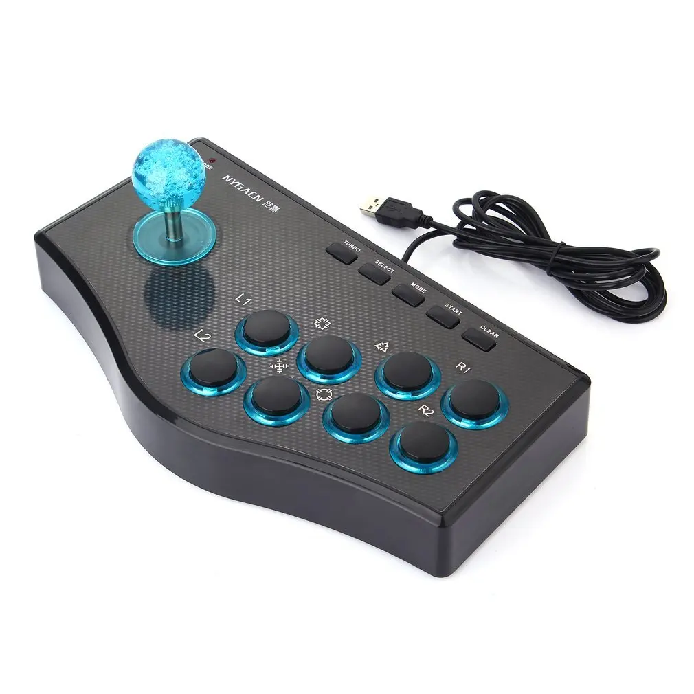 3 In 1 USB Wired Game Controller Arcade Fighting Joystick Stick For PS3 Computer PC Gamepad Engineering Design Gaming Console