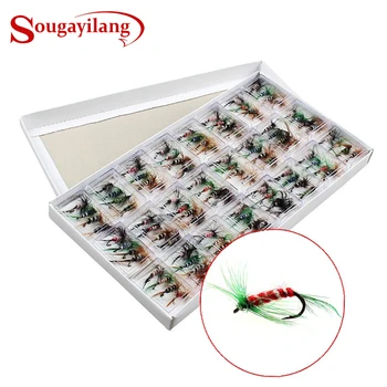 

96pcs/Lot Dry Fly Fishing Lures/Hooks Single Hook Dry Fishing Bait Fake Lure Rock Carp Baitcasting Fishing Tackle gear