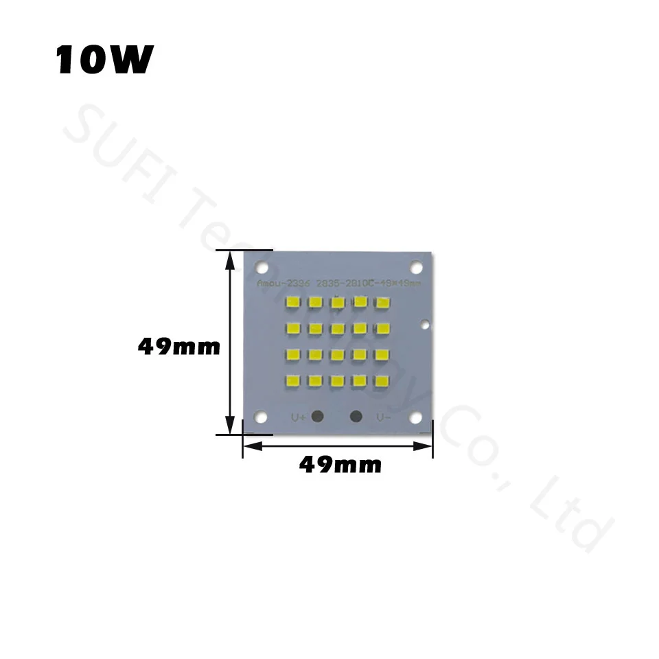 Полностью мощный светодиодный прожектор PCB 10 Вт 20 Вт 30 Вт 50 Вт SMD2835 светодиодный светильник светодиодный PCB доска алюминиевая пластина для светодиодный 10 20 30 50 Вт прожектор - Испускаемый цвет: 10W