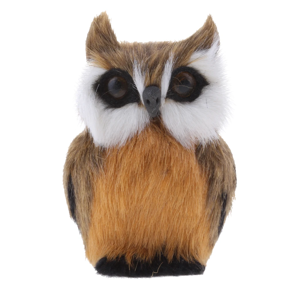 Mini Simulation Owl Animal Home Decoration Simulation Artificial Owl Middle