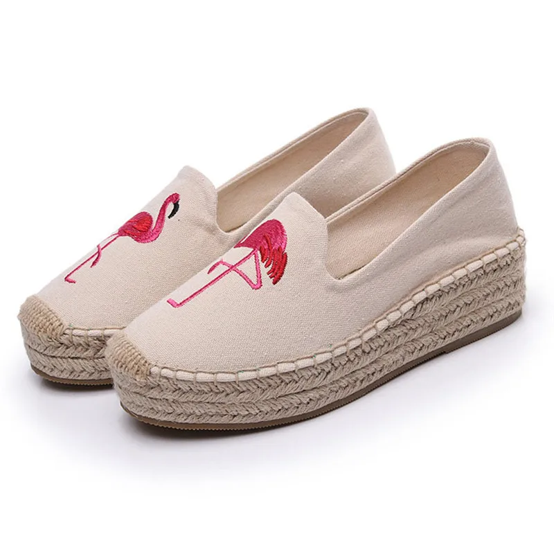 Female Espadrilles Slip On Wedge Heel Handmade Women's Shoes 2019 Spring Summer New Lady Flat Platform Hemp Rope Fisherman Shoes (10)