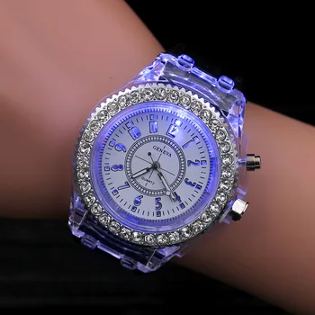 

Led Flash Luminous Watch Personality Trends Students Lovers Jellies Woman Men's Watches Men Watches Bayan Kol Saati montre homme