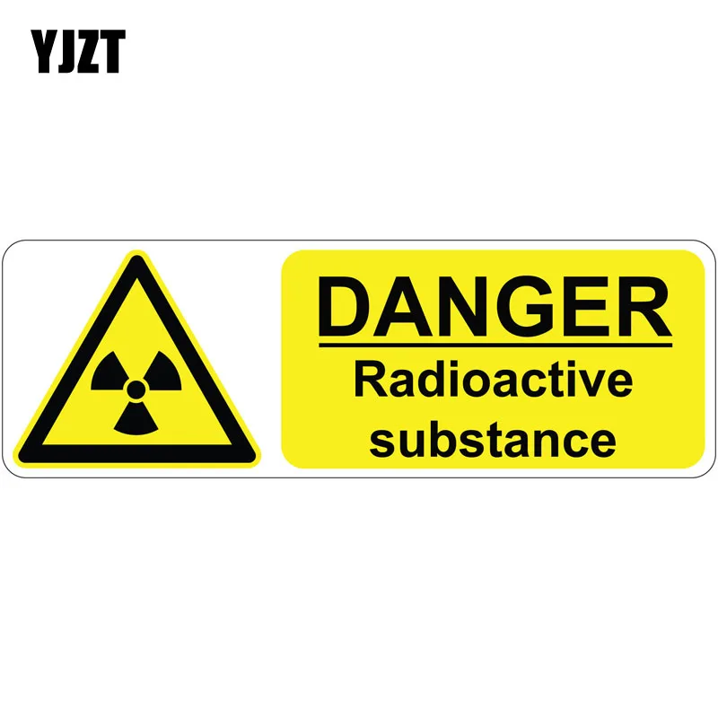 YJZT 13,5 см* 4,6 см опасности радиоактивные вещества Предупреждение знак Lnterest светоотражающие наклейки для автомобиля Стикеры C1-7559