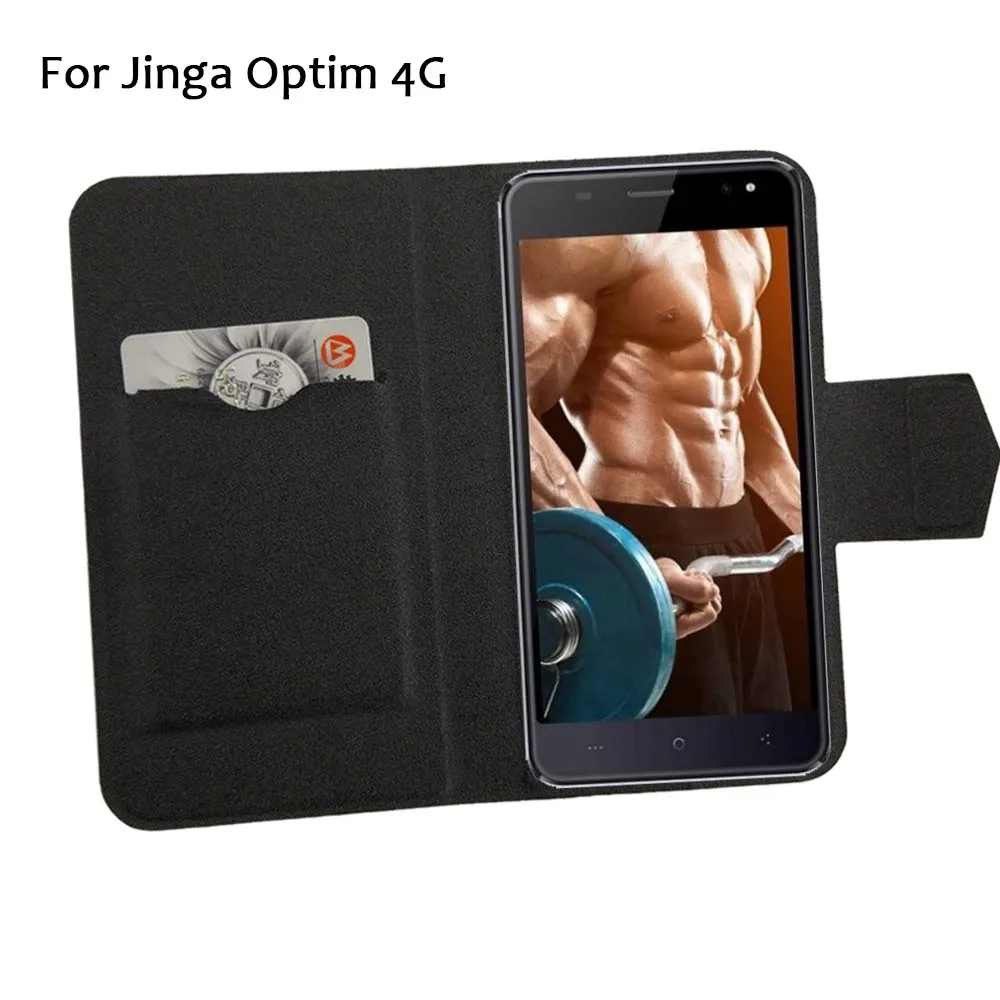 

5 Colors Hot! Jinga Optim 4G Case Phone Leather Cover,Factory Price Protective Full Flip Stand Leather Phone Shell Cases