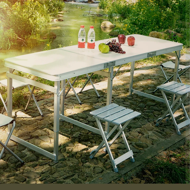 Lengthen Simple Style Outdoor Multipurpose Table Foldable Lifted Portable Camping Desk with Stool Stable Stall Picnic BBQ Table Lengthen Simple Style Outdoor Multipurpose Table Foldable Lifted Portable Camping Desk with Stool Stable Stall Picnic BBQ Table