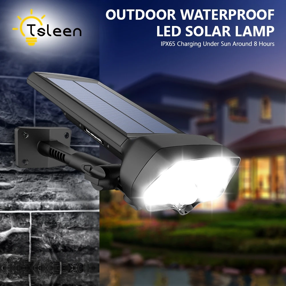 

TSLEEN 17 LED Solar Light Outdoor IP65 Waterproof Dim/PIR Motion Sensor Solar Power LED Garden Light Pathway Emergency Wall Lamp