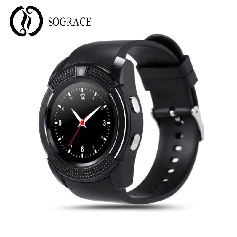 SOGRACE Hot Smart Watch V9 On Wrist Support SIM / TF Card Bluetooth Connection for Samsung Xiaomi Android Phone | Электроника