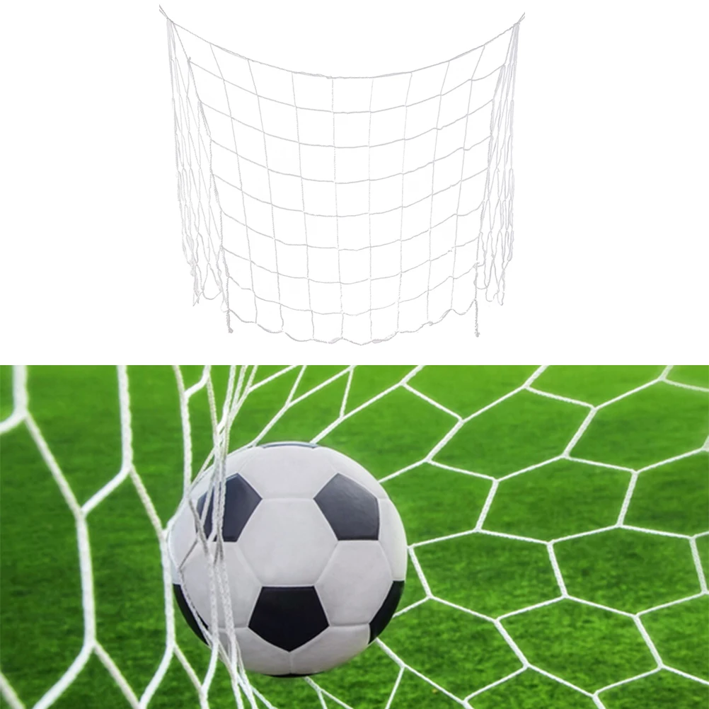 1 Pc Full Size Soccer Football Goal Post Net For Outdoor Sports Training Match Polypropylene Material Overlock-Edge Flexible