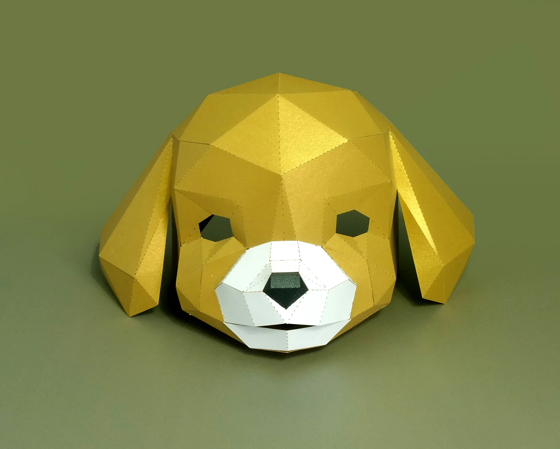 3D Бумажная Маска Модный милый щенок вырытый животное костюм косплей сделай сам
