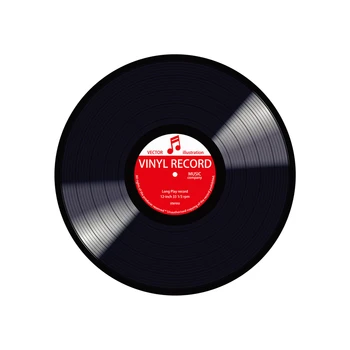 

New Round Retro Rock Carpet Red Yellow Green Blue Record Stylish Decor Mats