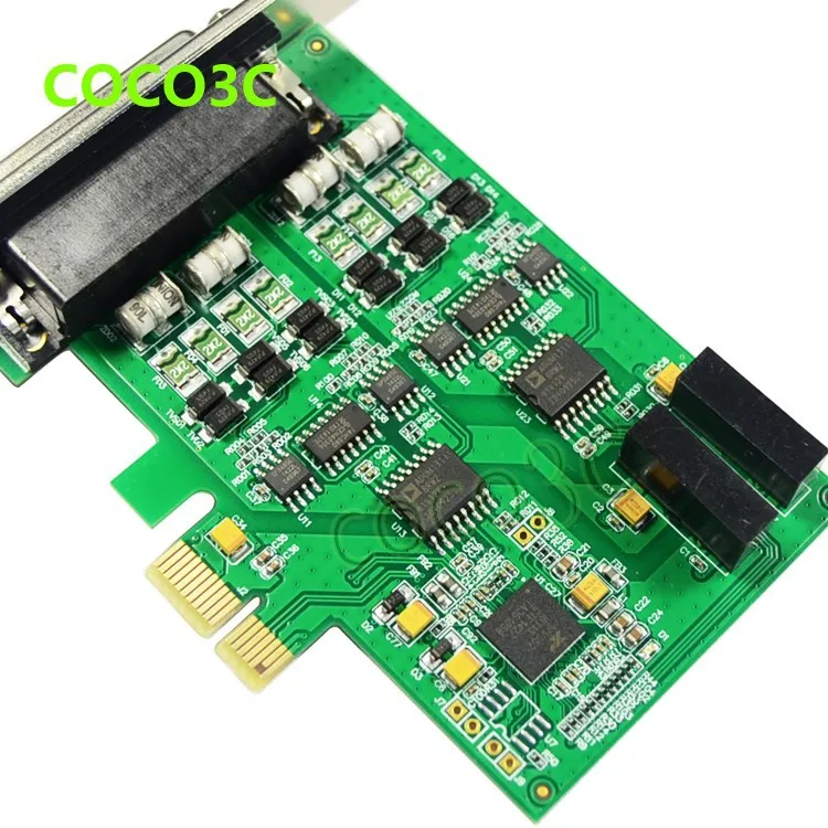PCI express 2 ports Serial RS422 RS485 card PCI-e to Dual RS-422 RS-485 adapter PCIe Industrial IO Card + low profile bracket (9)