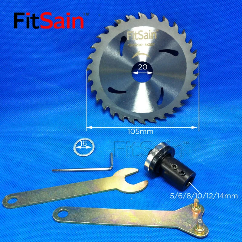 FitSain-" 105 мм Электрический пильный диск, режущий диск, используемый для вала двигателя 5 мм/6 мм/8 мм/10 мм/12 мм для соединительной муфты