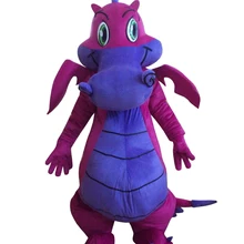 Профессиональный большой фиолетовый дракон, талисман костюм нарядное платье взрослый размер