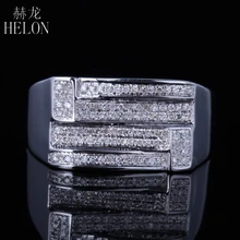HELON, мужское кольцо из стерлингового серебра 925 пробы с бриллиантами, обручальное, свадебное, дизайнерское, модное, ювелирное изделие, вечерние кольца с бриллиантами