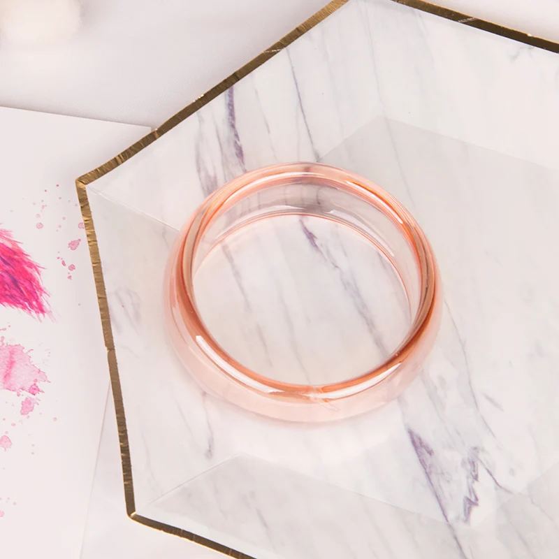 Trendy Resin Cuff Fashion Women Bracelet and Bangles Bling Color Acrylic Wide Geometric Bangle For Girl Charms New Jewelry 2019 (5)