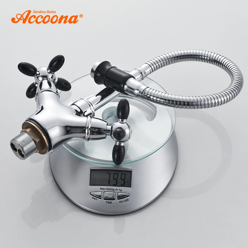 Accoona кухонный кран из твердой латуни смесители для кухонной раковины с двумя