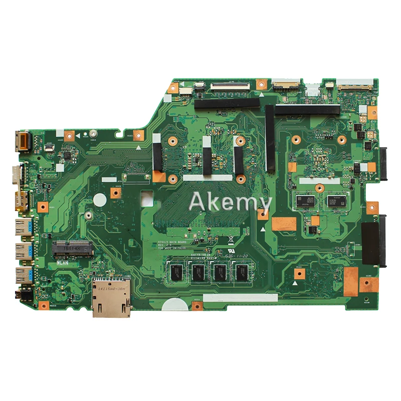 price reduction  X751LJ X751LB motherboard For ASUS X751L K751L K751LD R752L X751LN X751LD i7-5500U 4GB CPU Laptop m