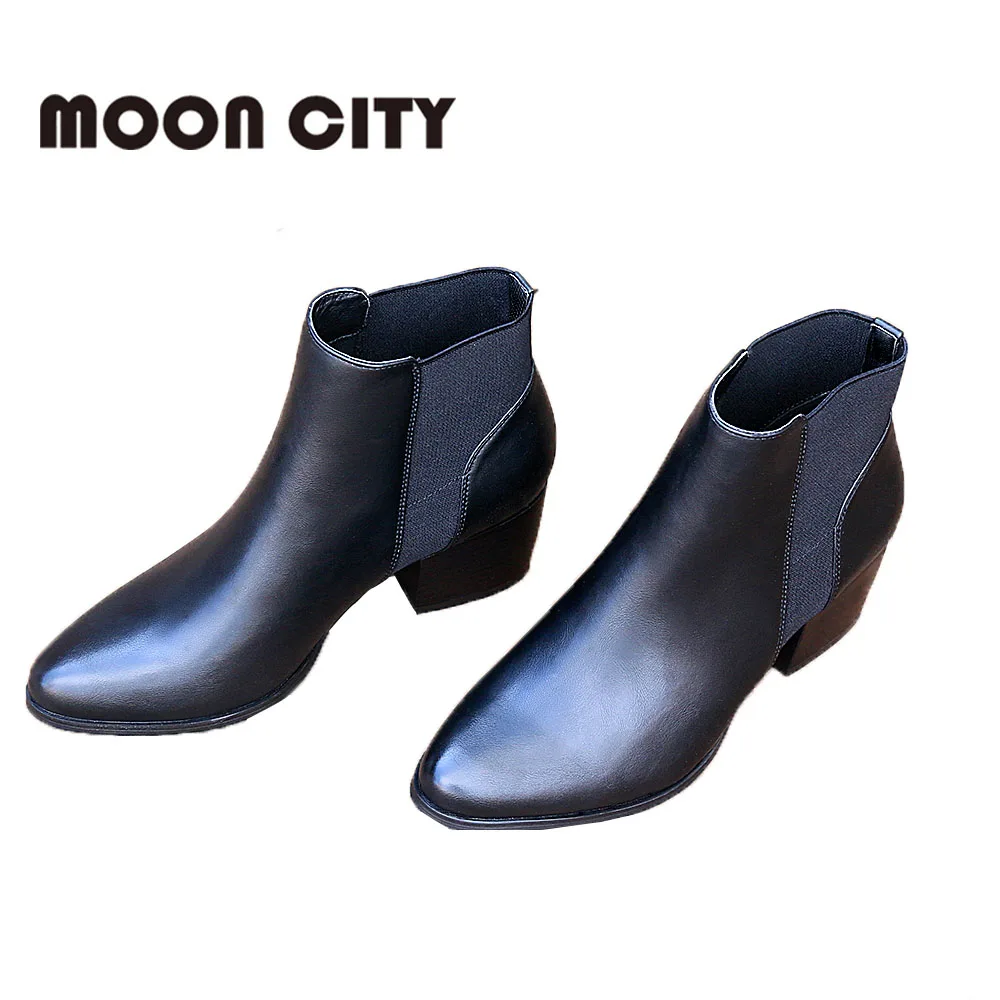 ladies black leather boots