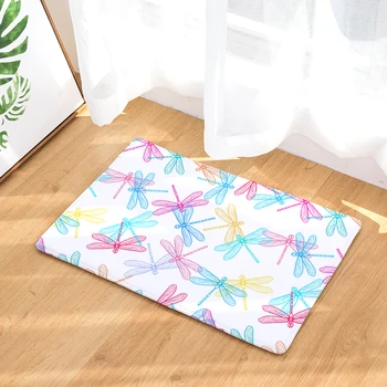 

Cross-border law Laiwu 3d printing carpet Dragonfly bedroom home living room carpet cartoon printing mats mats custom