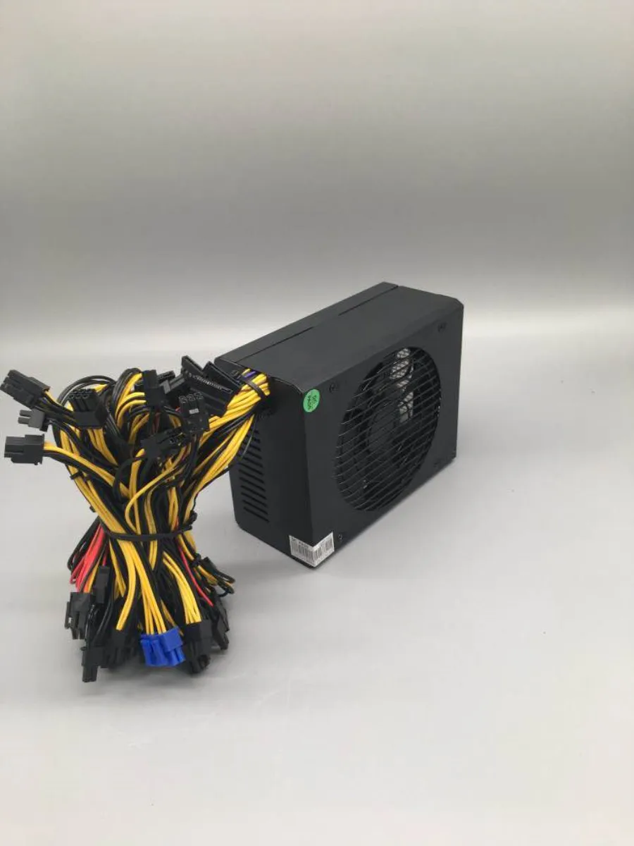 Блок питания 1600 Вт ATX PSU горное питание 1600 Вт BTC Miner источник питания для rx 470 rx 480 rx 570 6 gpu Поддержка 12 В antiminer