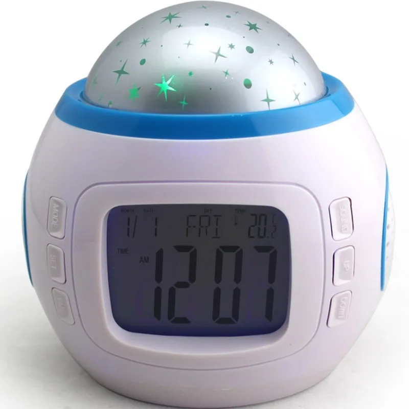 Music Star Sky Digital Clock Led Projector Alarm Clocks Calendar