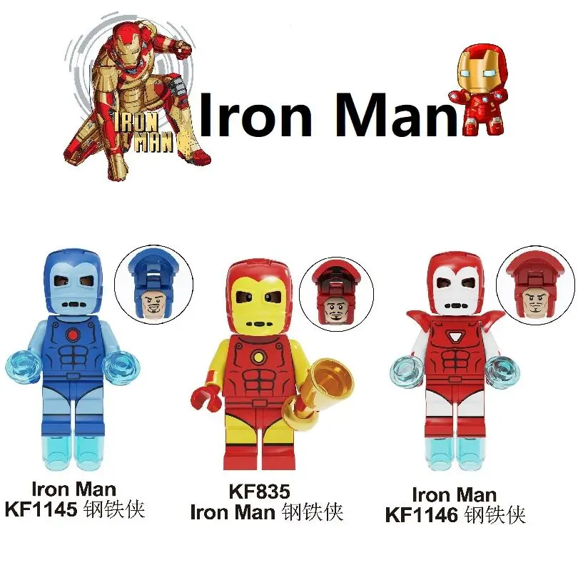 

Building Blocks Super Heroes Avengers 4 Infinity War Power Stone Mark44 Assembly Iron Man Figures For Kids Toys KF1145 KF1146
