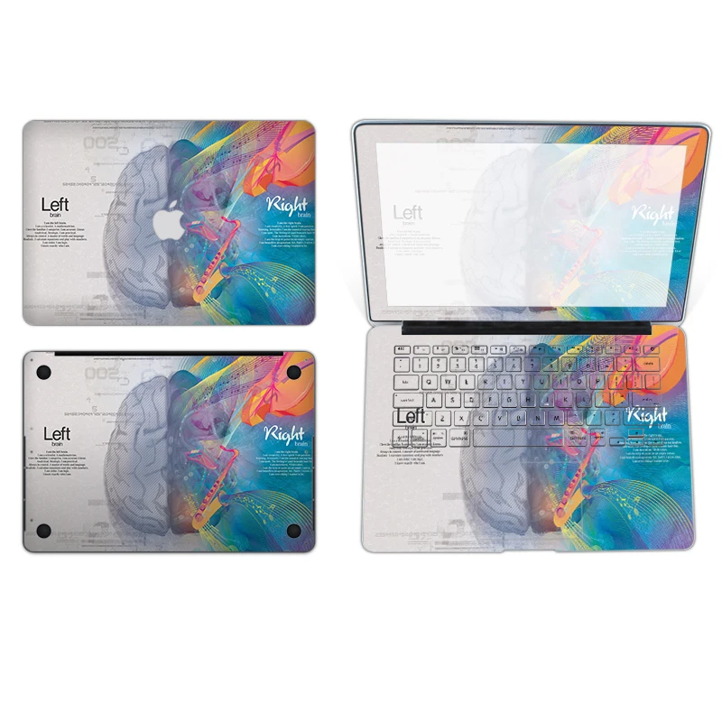

Left and right brain laptop stickers PVC laptop skin for notebook hp/macbook Air Pro 13 15.6 inch for huawei matebook/lenovo