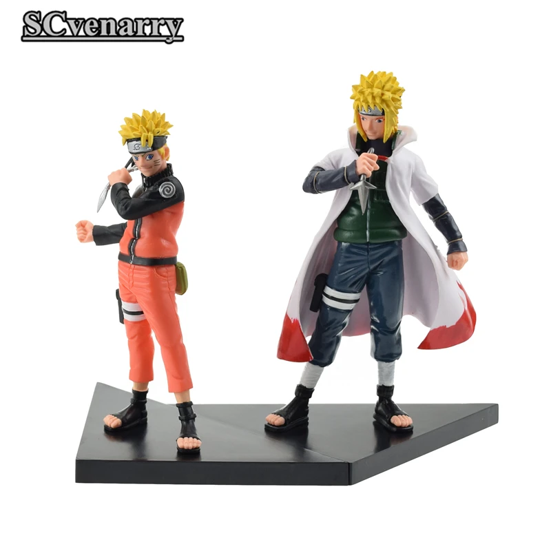 2pcs/set Naruto Action Figures Naruto Shippuden Minato Namikaze and Uzumaki Naruto Collectible