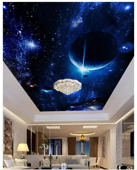 

Custom Photo Wallpaper 3d ceiling murals wallpaper Dream Star Sky Planet Zenith Fresco Ceiling Zenith Mural Painting wall decor